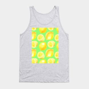 Watercolor lemons pattern Tank Top